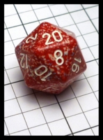 Dice : Dice - 20D - Chessex Red and Cream Speckle - POD Aug 2015